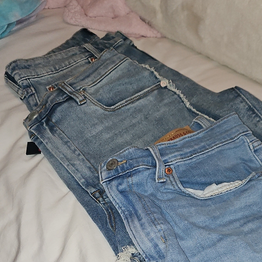 Levi's Light Blue Jean Shorts